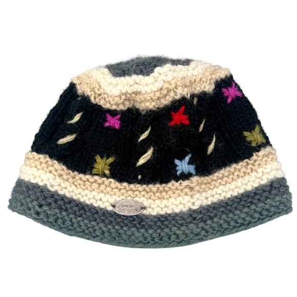 Turtle Fur Wool Knit Beanie Hat Hand Knit in Nepal Snowboarding Skiing - Picture 2 of 7